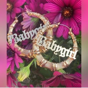 Babygirl Bamboo Hoop Earrings ✨